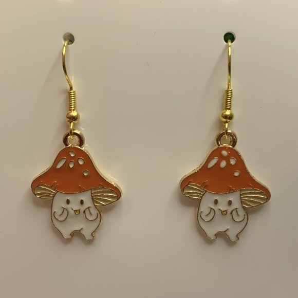 Mushroom Earring, Funny Food Earring, Gift Idea, Food Jewelry, Mushroom Jewelry - Picture 4 of 7